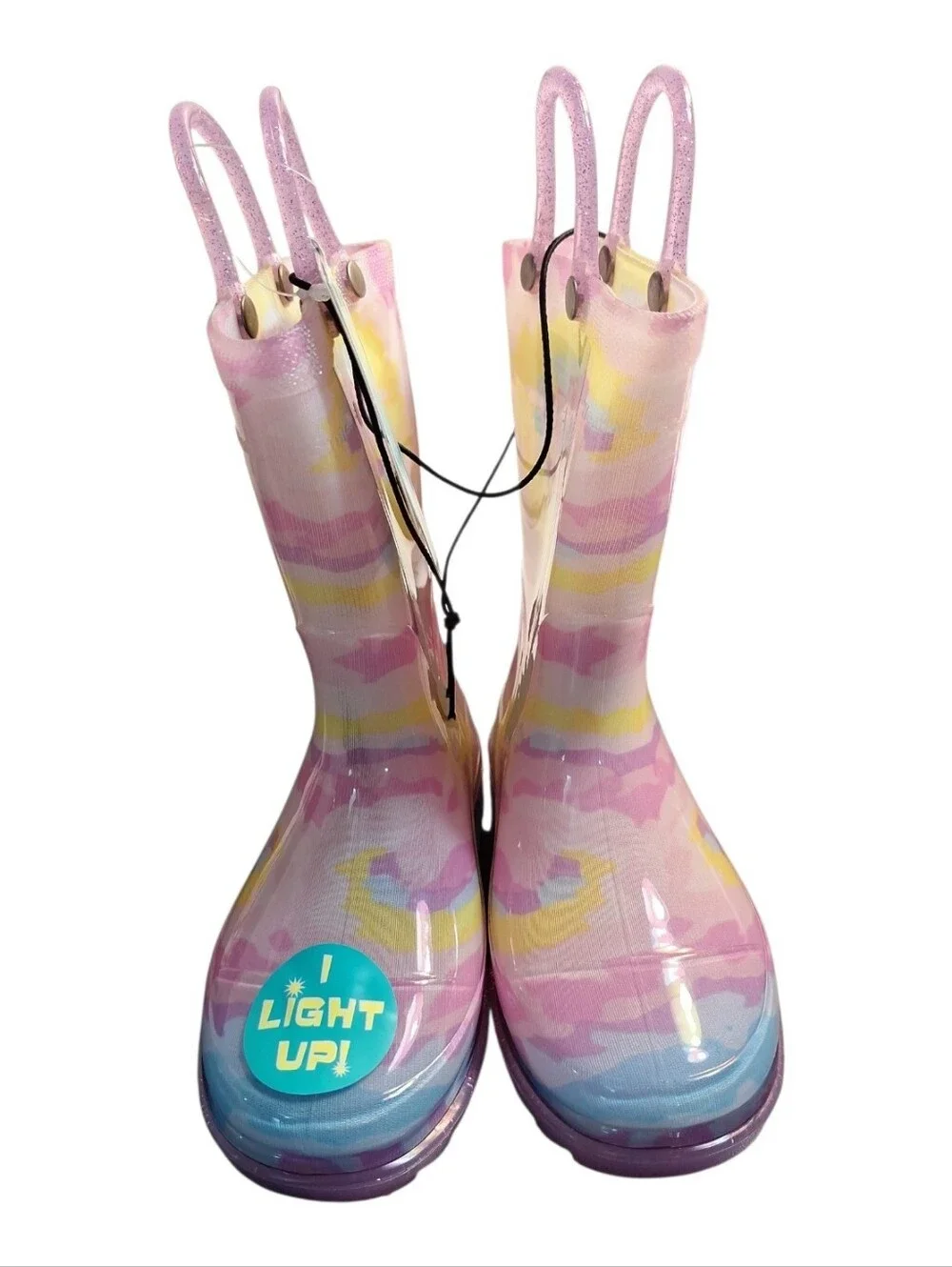 NWT Western Chief Tie-dye Swirl Light-up Rain Boots